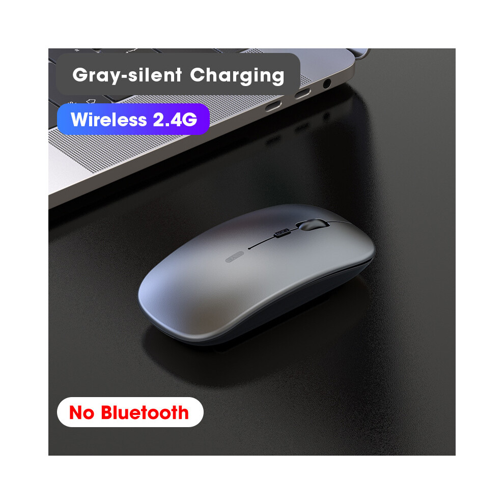 ( 2.4Ghz) Wireless Mouse Computer Bluetooth Mouse Silent Pc Mause Rechargeable Ergonomic Mouse 2.4Ghz Usb Optical Mice For Laptop Pc Gray 9190758308587