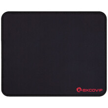(Black Stitched Edge, 250x200x2.5mm) EXCO Office Mouse Pad Small with Stitched Edge Smooth Cloth Gaming Mousepad Non-Slip Rubber Base for Computer Laptop Washable