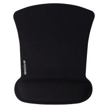 (Black, 250x205x20mm) EXCO Memory Foam Mouse Pad with Wrist Support Rest Ergonomic Comfortable Mousepad Non-Slip Rubber Base for Office Home Computer