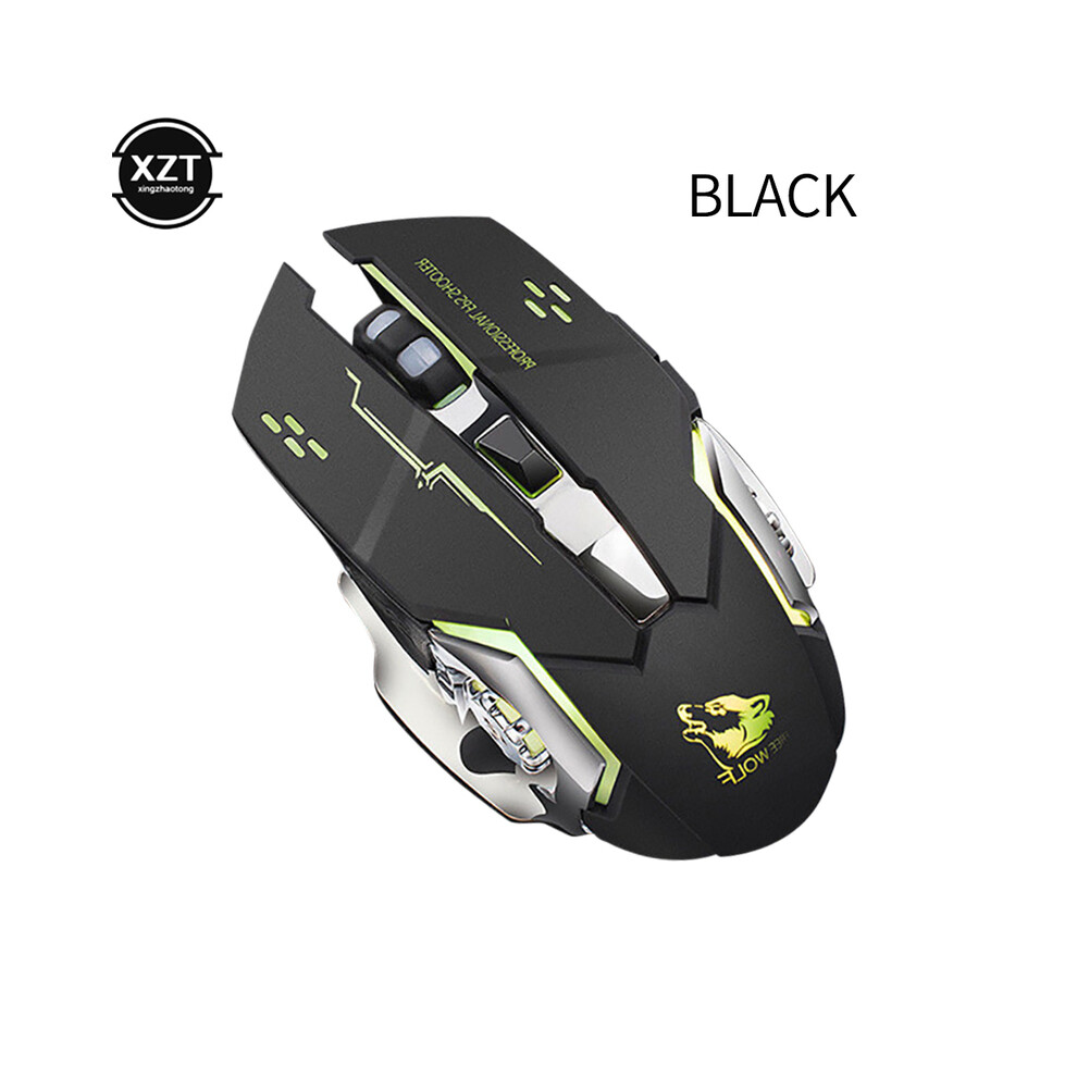 Maxpower (Black) Free Wolf X8 Wireless Charging Game Mouse Mute Mouse Backlit Mechanical Mouse Ergonomic Optical Mouse For Pc Laptop Desktop