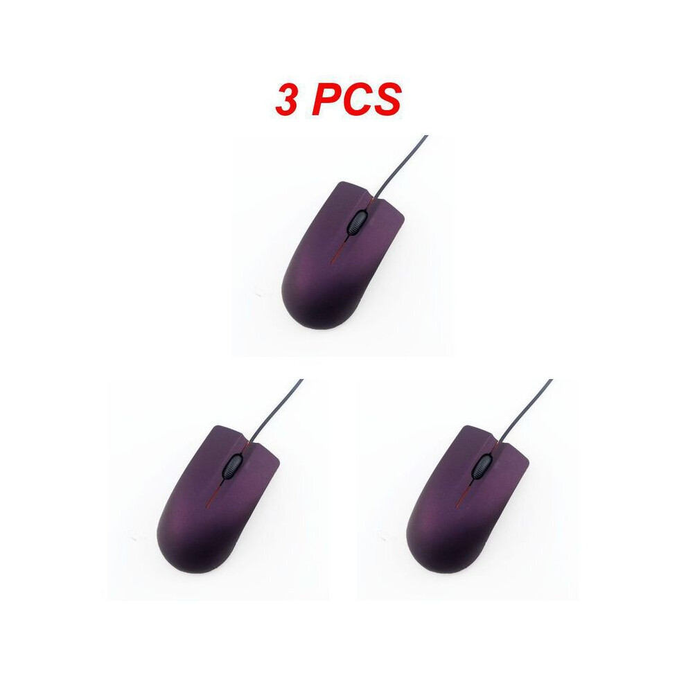 Maxpower ( Mouse 3Pcs) Ryra Usb 3D Wired Optical Mini Mouse Mice For Pc Laptop Pc Computers Mini Mouse Mice For Pc Laptop Computers Wired Mouse Purple