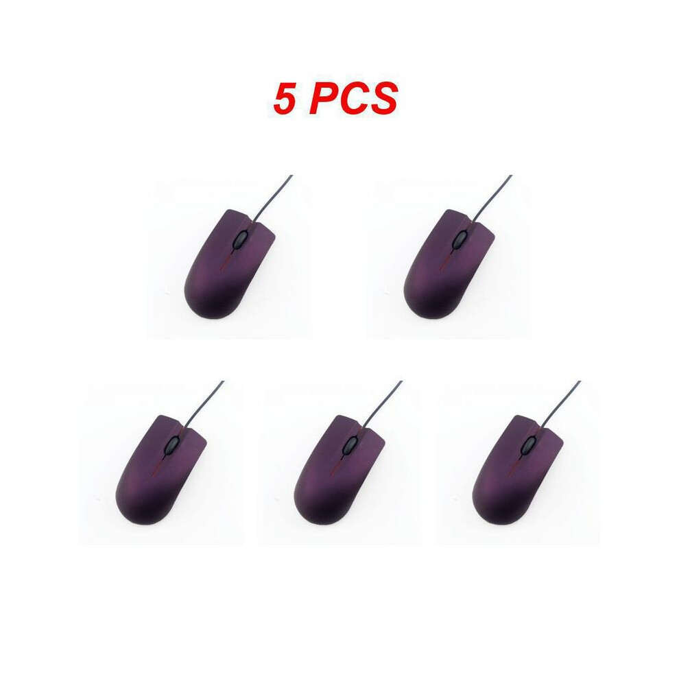 Maxpower ( Mouse 5Pcs) Ryra Usb 3D Wired Optical Mini Mouse Mice For Pc Laptop Pc Computers Mini Mouse Mice For Pc Laptop Computers Wired Mouse Purple