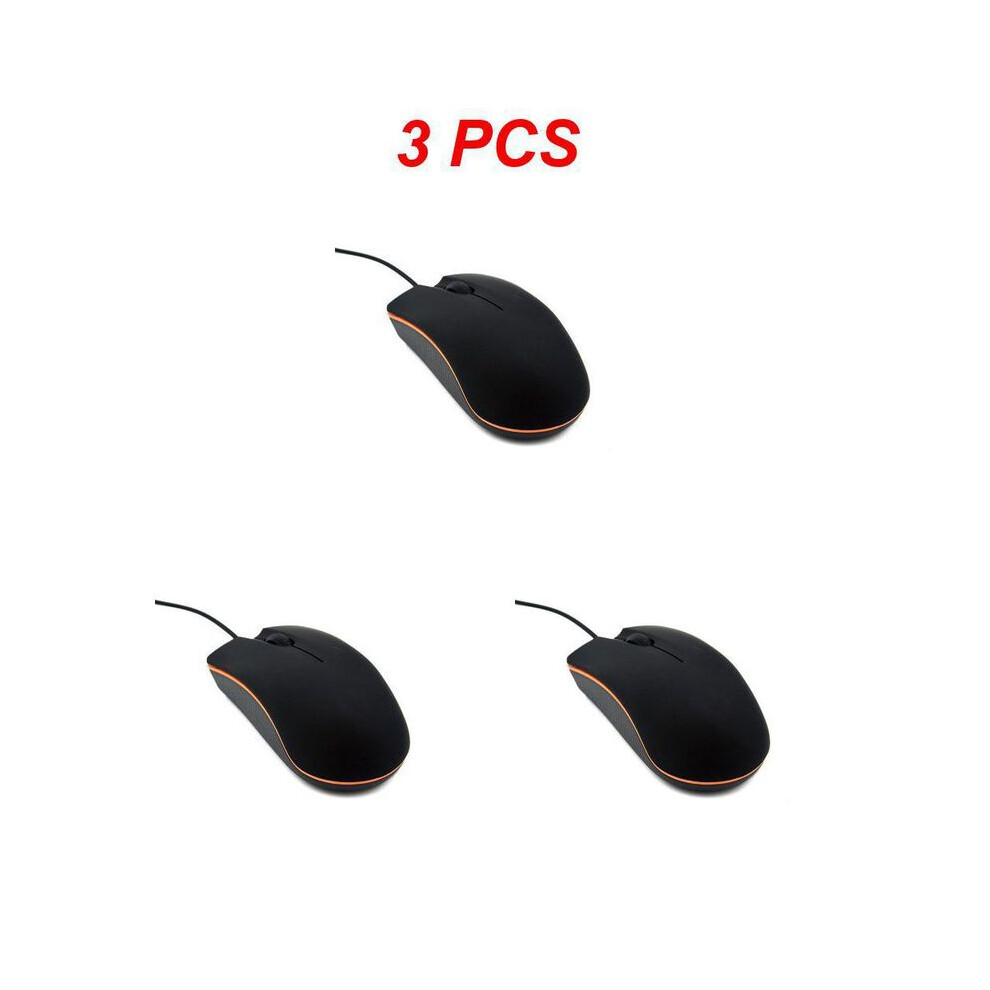 Maxpower ( Mouse 3Pcs) Ryra Usb 3D Wired Optical Mini Mouse Mice For Pc Laptop Pc Computers Mini Mouse Mice For Pc Laptop Computers Wired Mouse Black