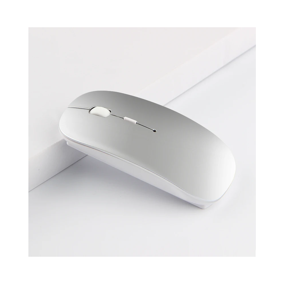 (2.4Gsilvery) Bluetooth Mouse for APPle MacBook Air Pro Retina 11 12 13 15 16 mac book Laptop Wireless Mouse Rechargeable Mute Gaming Mouse