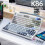 (Grey, White axis) K86 Wireless Hot-Swappable Mechanical Keyboard Bluetooth/With Display Screen and Volume Rotary Button for Games and Work 7