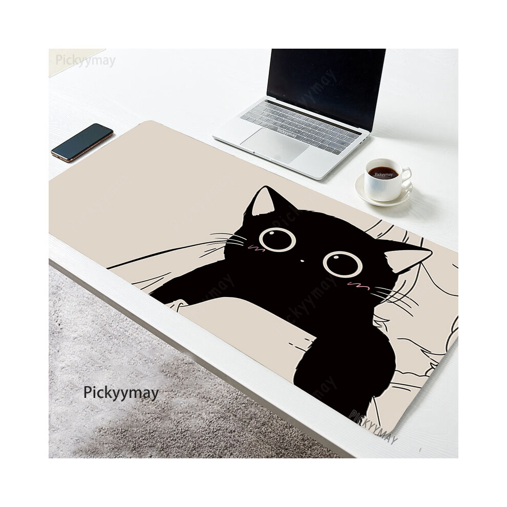 (WA00395 Cat (20), 600x300x2mm) Large Mouse Pads Kawaii Plants Office Mausepads Mousepad Rubber Art Table Mat Company Desk Pad Cute Cat Laptop Rugs