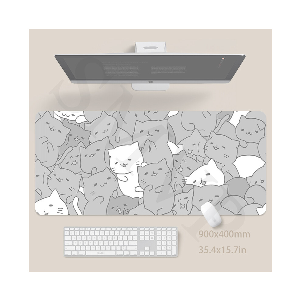 Maxpower (Sss Maomao (4), 300X800x2mm) Original Mouse Pad Cute Cat Mousepad Large Keyboard Mats Kawaii Desk Mat Company Desk Pad For Gift Mousepads