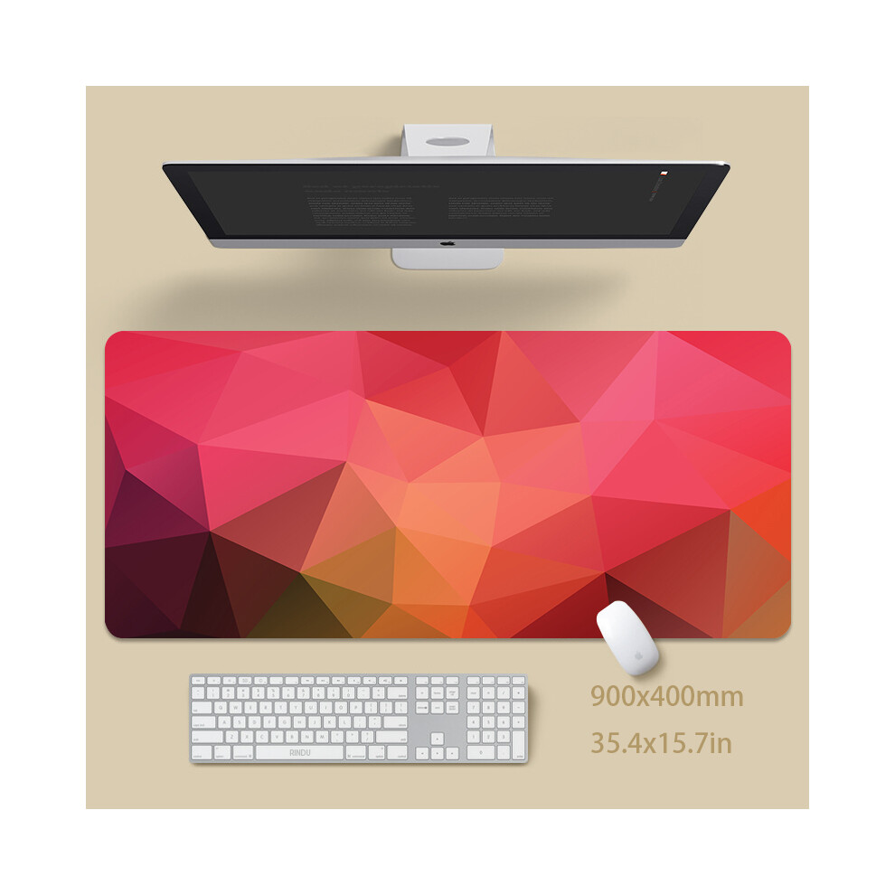 (Triangle Ss (12), 900X400x3mm) Minimalist Large Desk Pads Big Computer Mousepads Gaming Mousepad Big Keyboard Mats Gamer Mouse Pad Desk Mat 9190758287516
