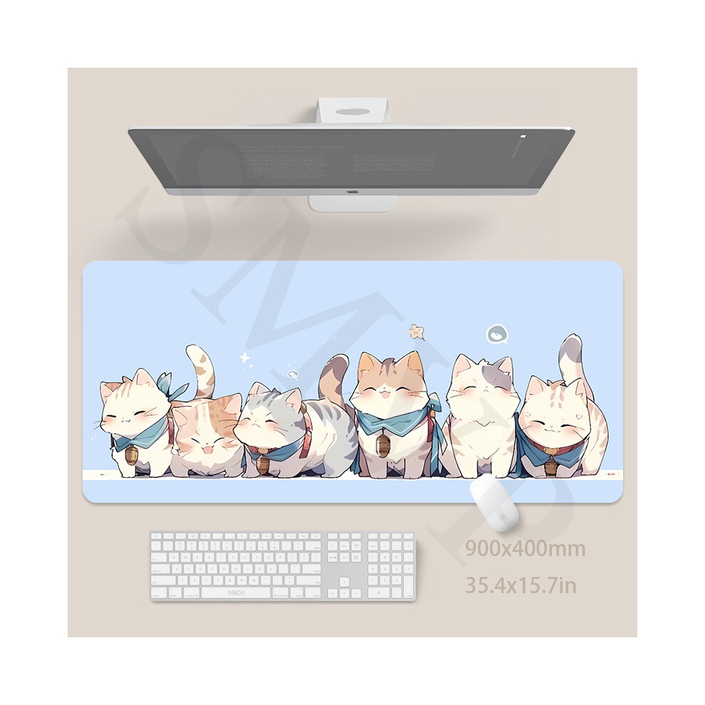 (Sss Maomao (5), 300X700x3mm) Original Mouse Pad Cute Cat Mousepad Large Keyboard Mats Kawaii Desk Mat Company Desk Pad For Gift Mousepads 9190758302189