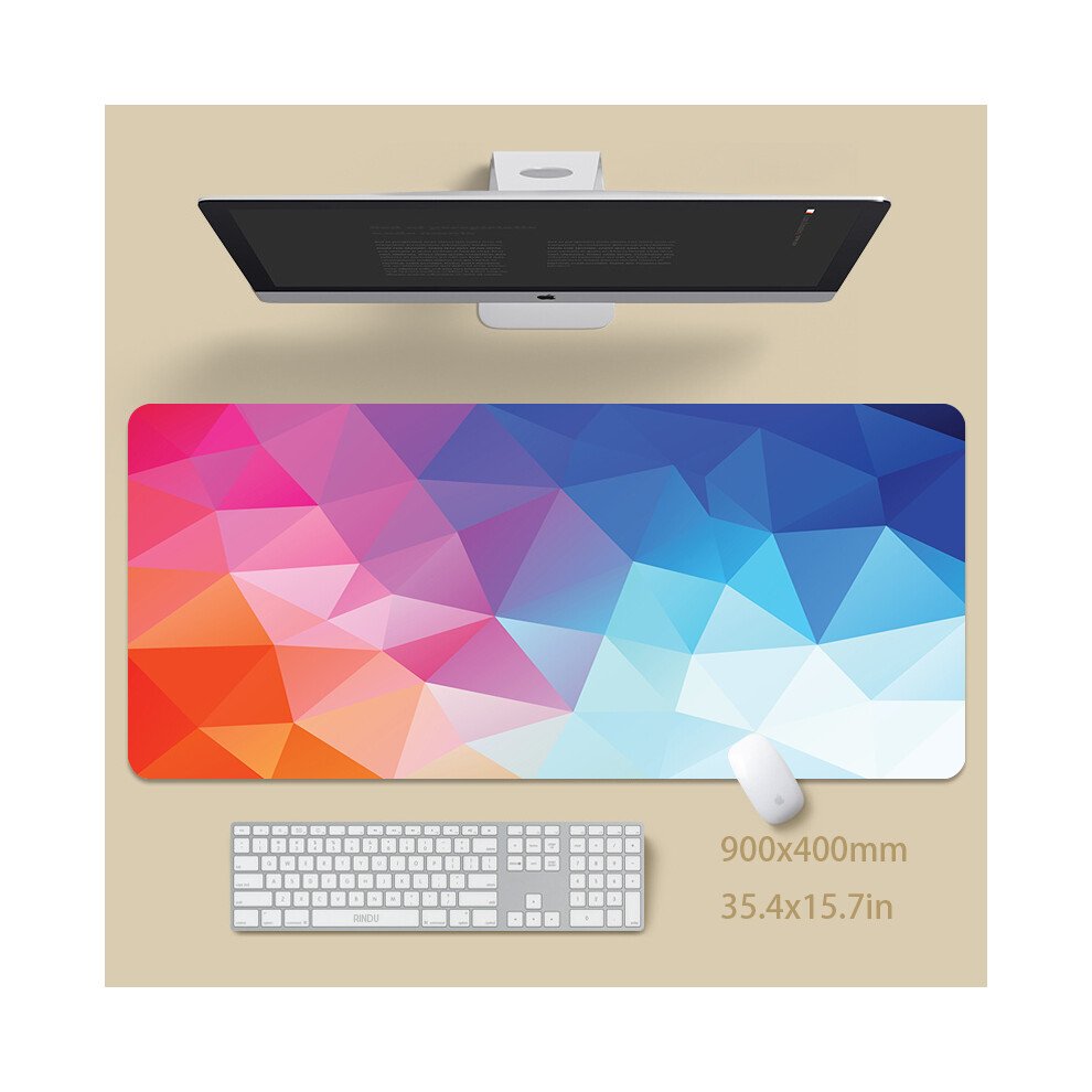 Maxpower (Triangle Ss (4), 900X400x4mm) Minimalist Large Desk Pads Big Computer Mousepads Gaming Mousepad Big Keyboard Mats Gamer Mouse Pad Desk Mat