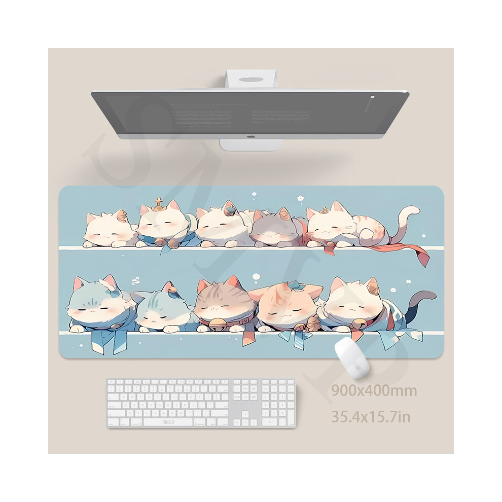 Maxpower (Sss Maomao (6), 300X700x3mm) Original Mouse Pad Cute Cat Mousepad Large Keyboard Mats Kawaii Desk Mat Company Desk Pad For Gift Mousepads