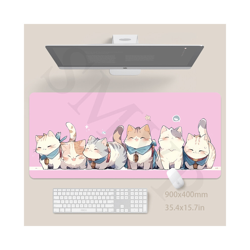 Maxpower (Sss Maomao (9), 550X1000x3mm) Original Mouse Pad Cute Cat Mousepad Large Keyboard Mats Kawaii Desk Mat Company Desk Pad For Gift Mousepads
