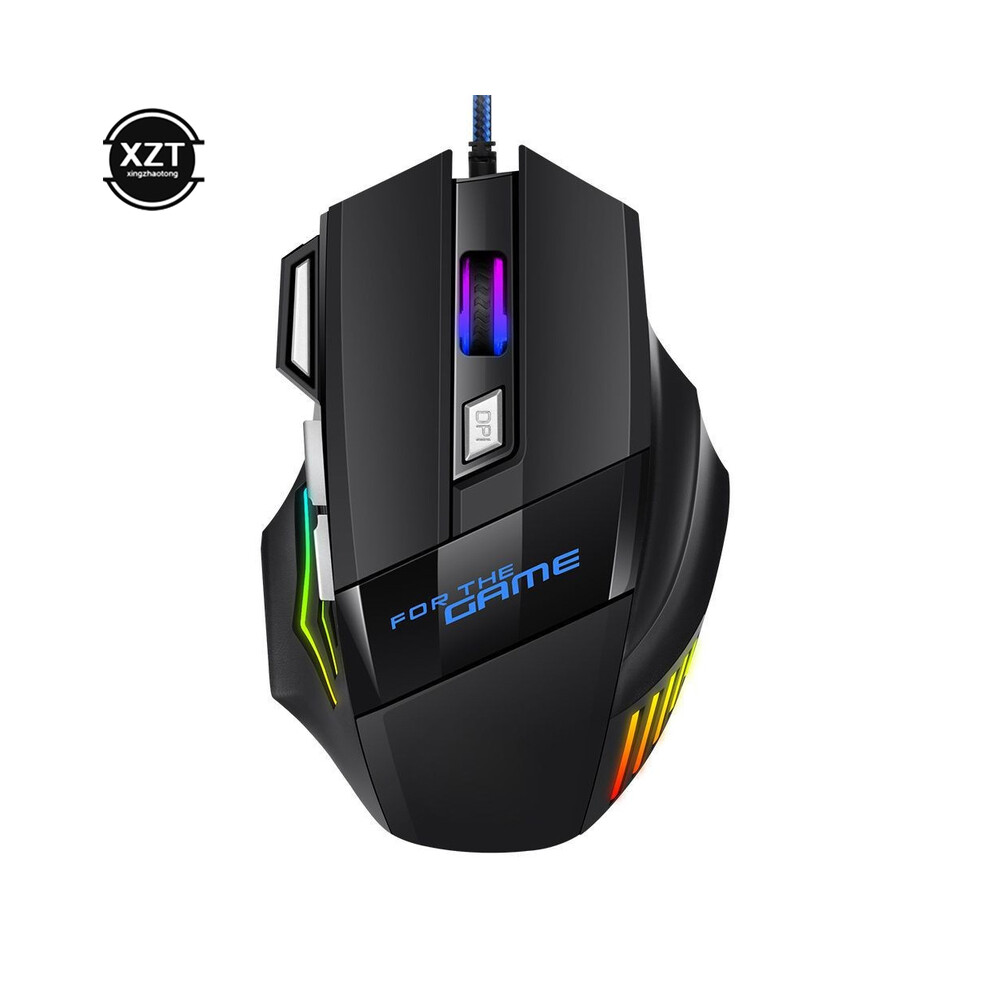 Maxpower Professional Wired Gaming Mouse 7 Button Ergonomic Usb Optical Mice 5500 Dpi Backlight Adjustable For Pc Gamer Computer Desktop