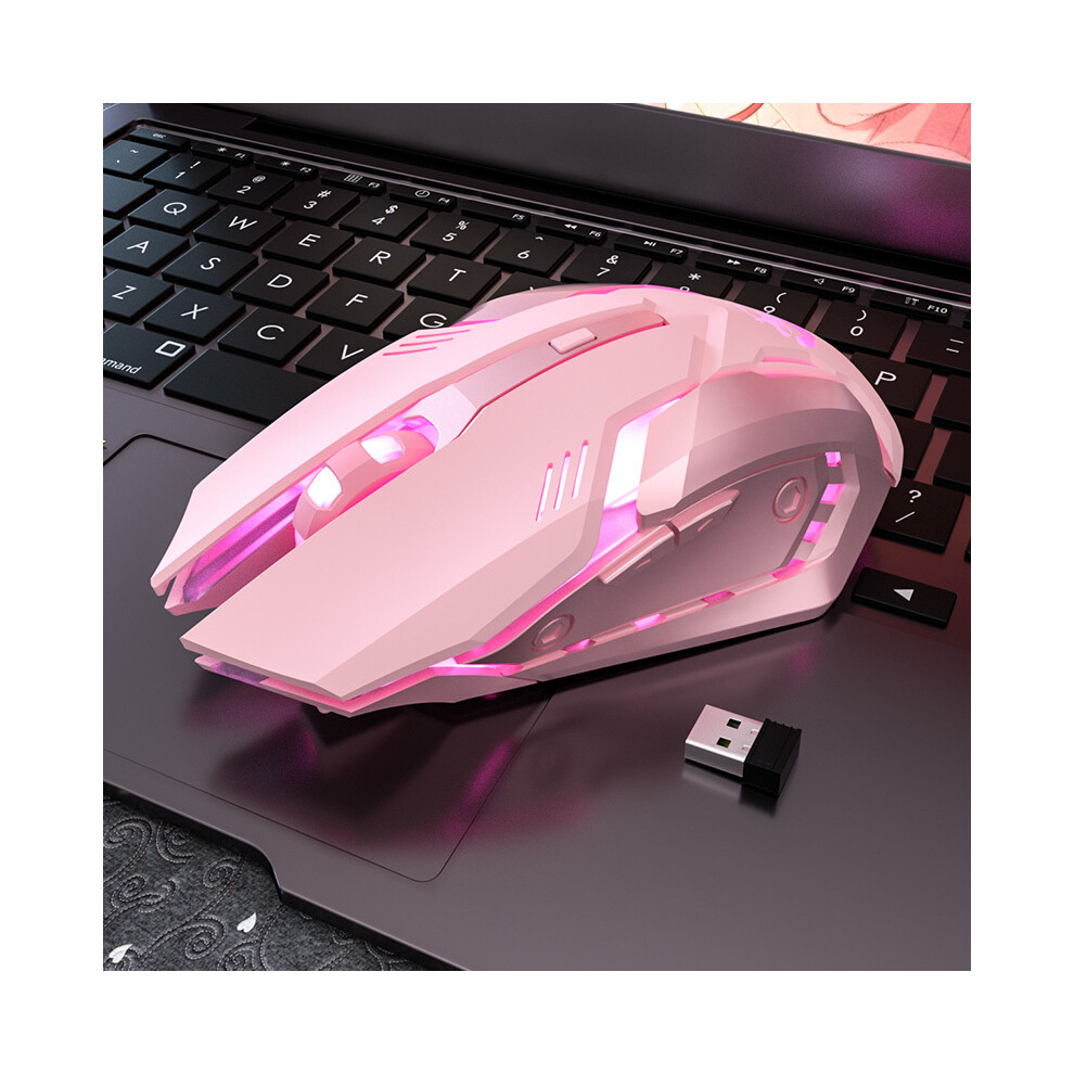 Maxpower (S6 Wireless Mouse) Gaming Mute Mouse Cute Rgb Gamer 6 Buttons Mice Optical Office Computer Mouse For Desktop Laptop Ergonomic Game Mouse