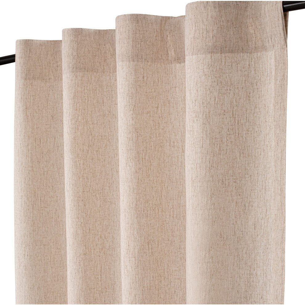 Rideau     panneaux de fen   tre en lin/lin flamm    50x72 naturel lot de 2 Farmh