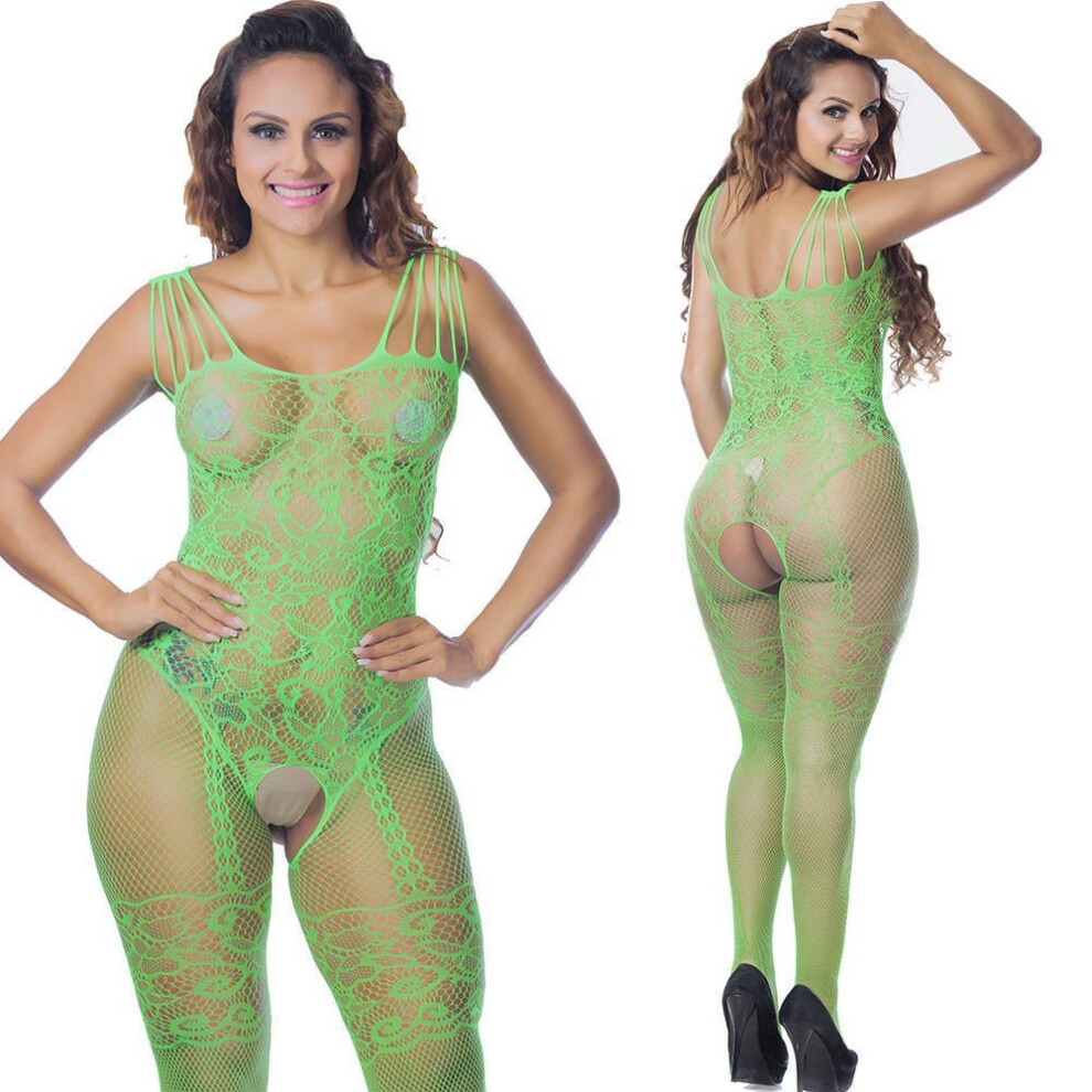 Green (, Free Size) Women's Lace Dress Bodysuit Lingerie Nightwear Underwear Babydoll Sleepwear