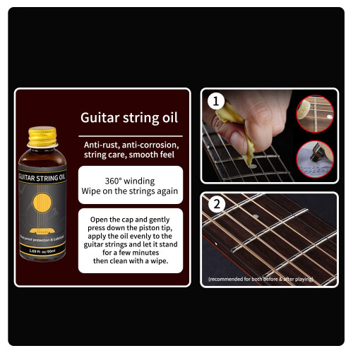 Premium gitarrvrd 3-delad kit citronolja polsk gitarrstrng olja fr gitarrrengring och underhll 2