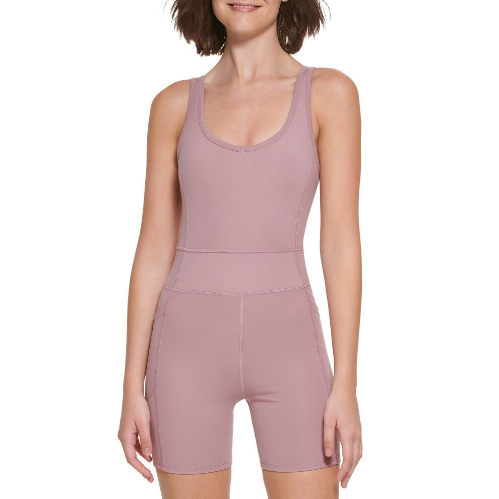 Calvin Klein Performance Women's Bike Short Romper Unitard Stardust Me