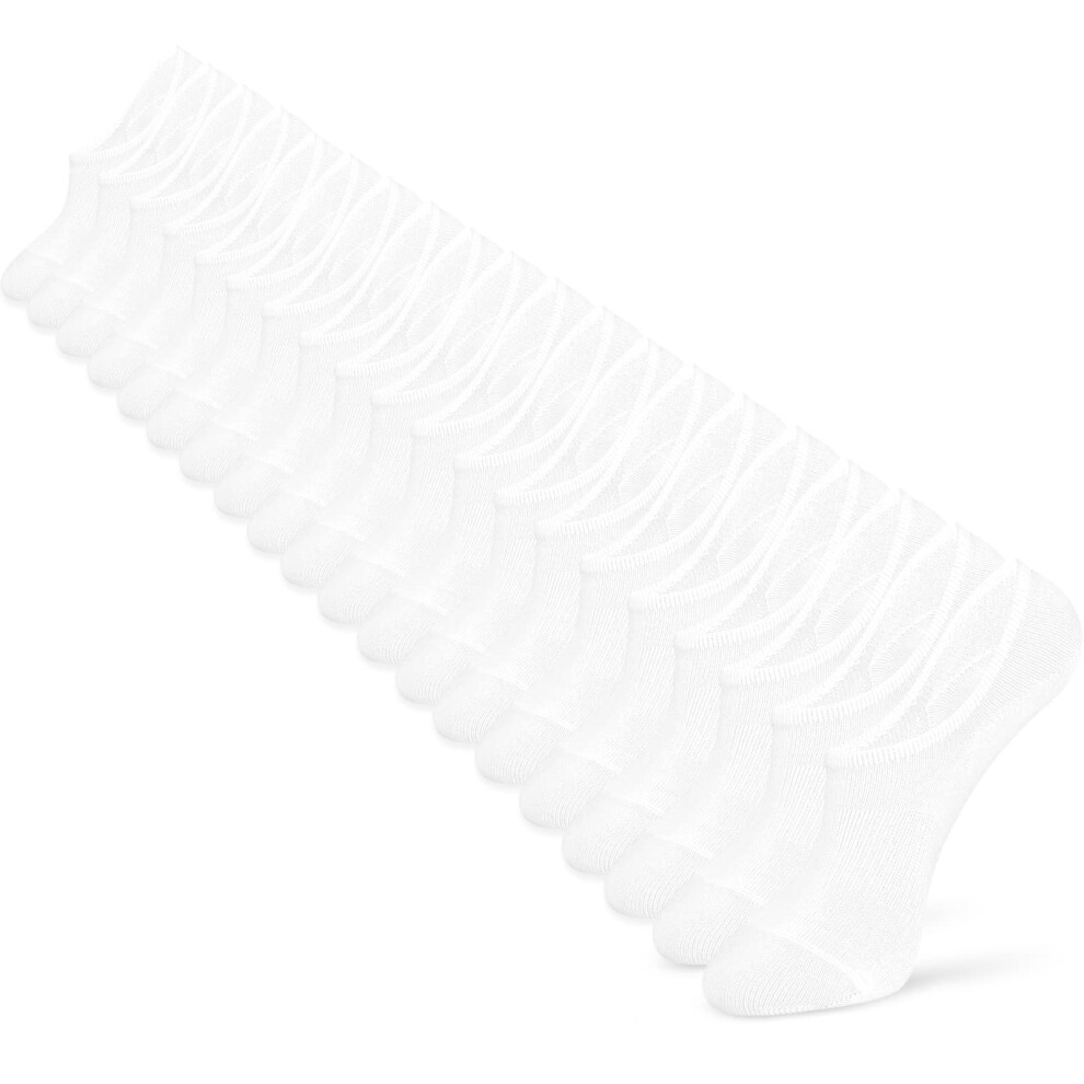 IDEgg Lot de 10 paires de chaussettes invisibles pour femmes, coupe basse, antid   rapantes, fantaisie, athl   tique