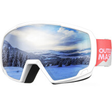 Octoni?ti pentru copii pentru copii Octoni?ti de schi de snowboard - ochelari de zapada pentru tineret - VLT10% Cadru alb lentila gri