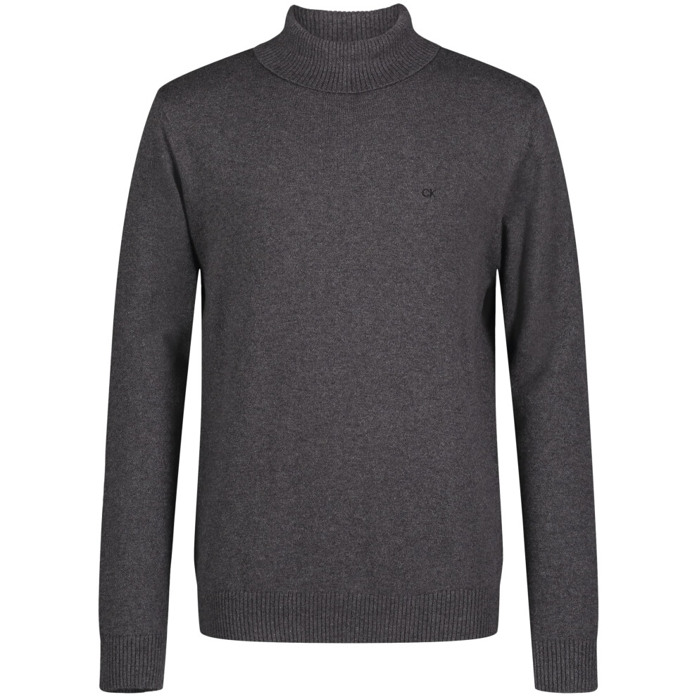 Calvin Klein Boys' Pullover Turtleneck Sweater  Logo Detailing  Ribbed