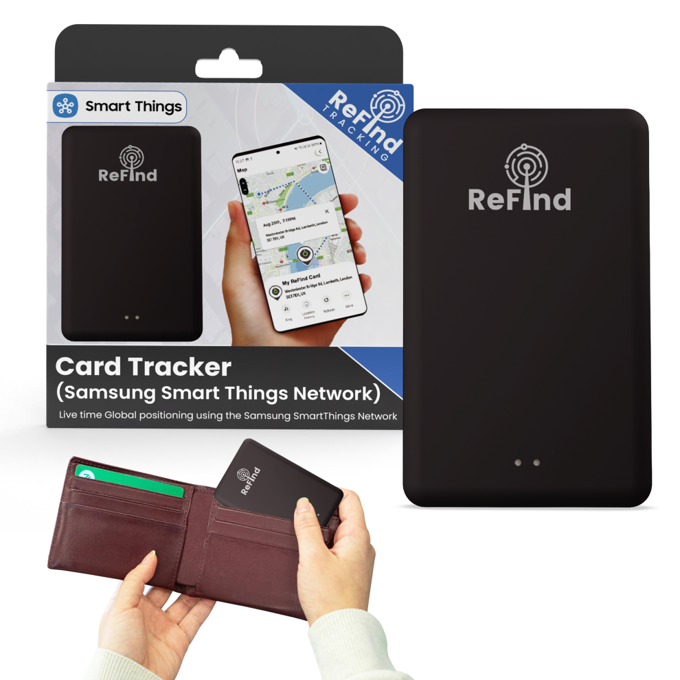 ReFind Card Tracker (Samsung Only). Rechargeable Smart Tag