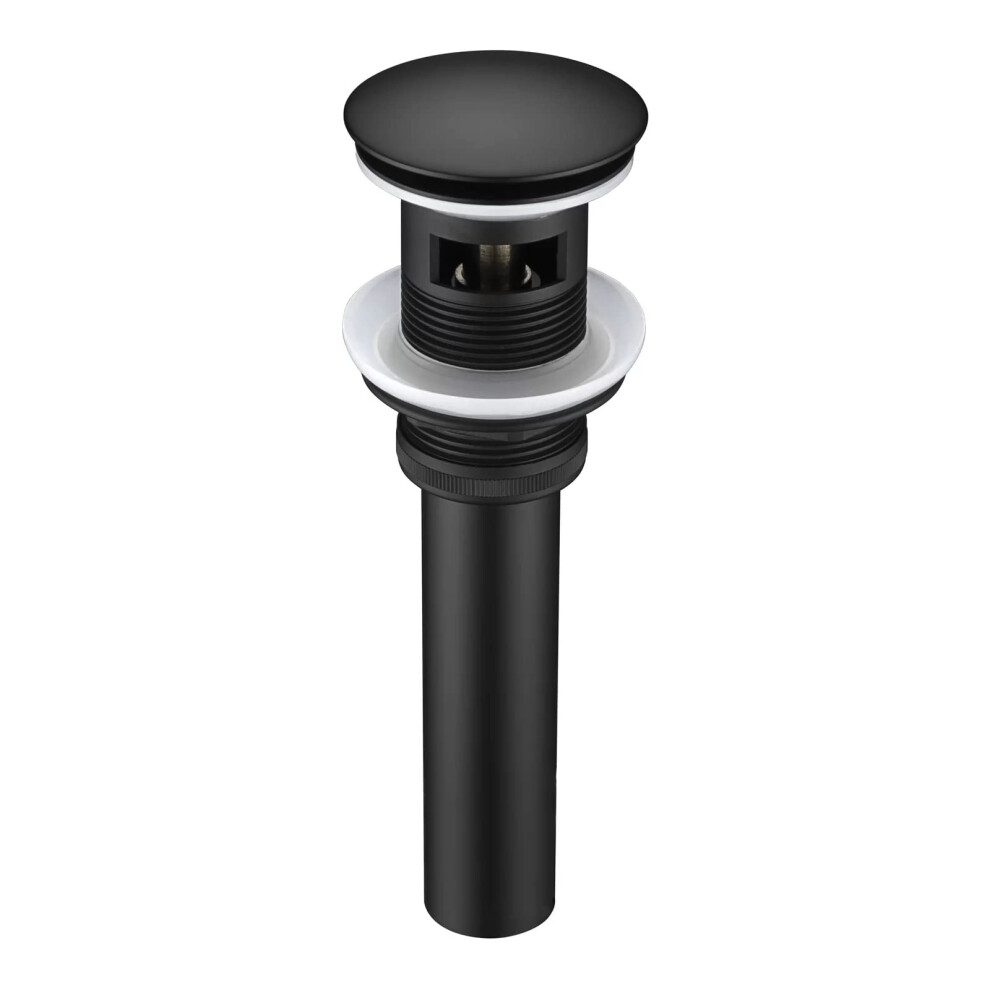 Matte Black Pop Up Drain With Overflow Bathroom Sink Stopper For Vesse 748675871739