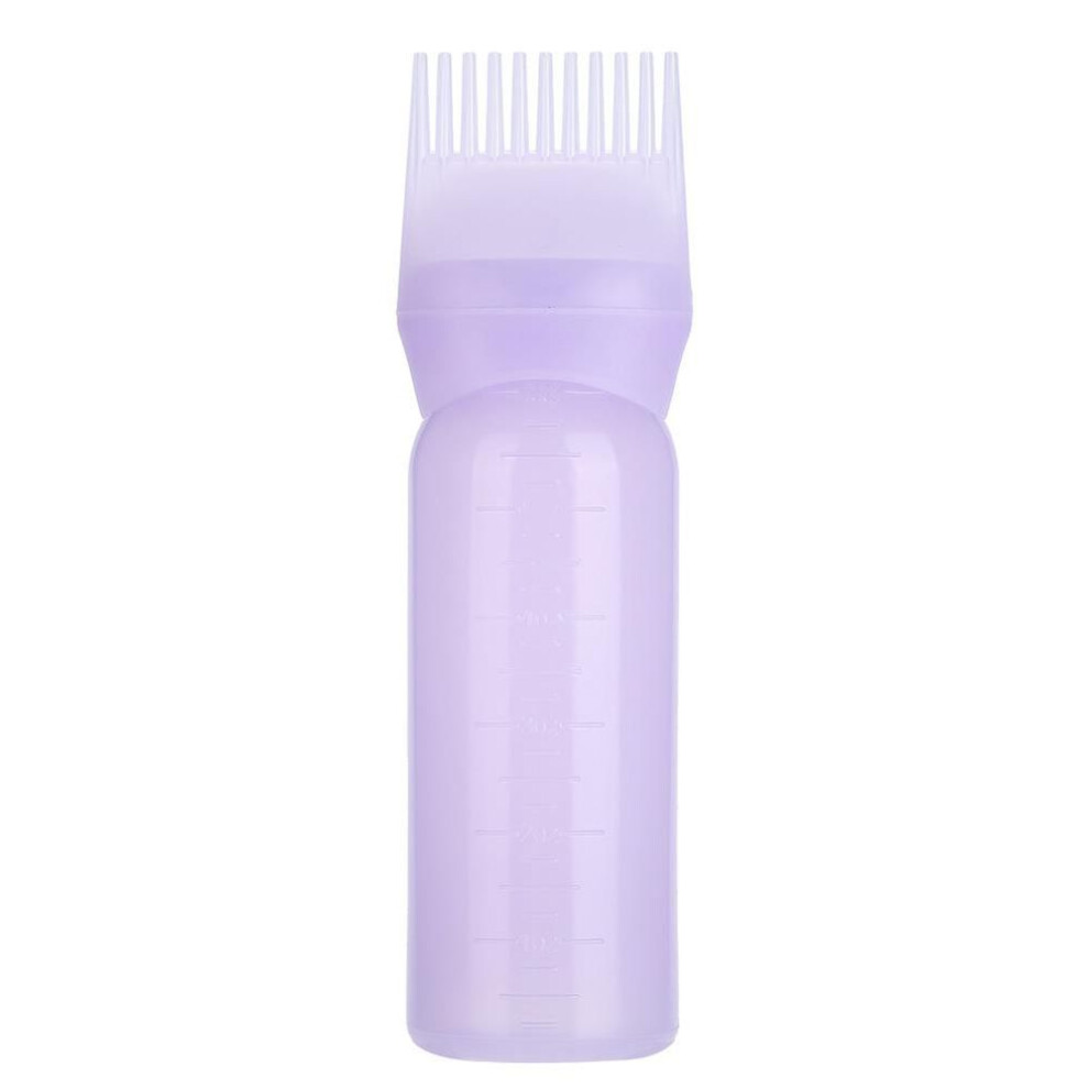 (purple) NO.INS Salon Hair Washing Coloring Dye Bottle Applicator Comb Dispensing Brush hair comb massage