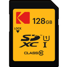 KODAK Premium Minnekort 128GB, 85MB/s Läst hastighet, 25MB/s Skriver hastighet för Full HD Video