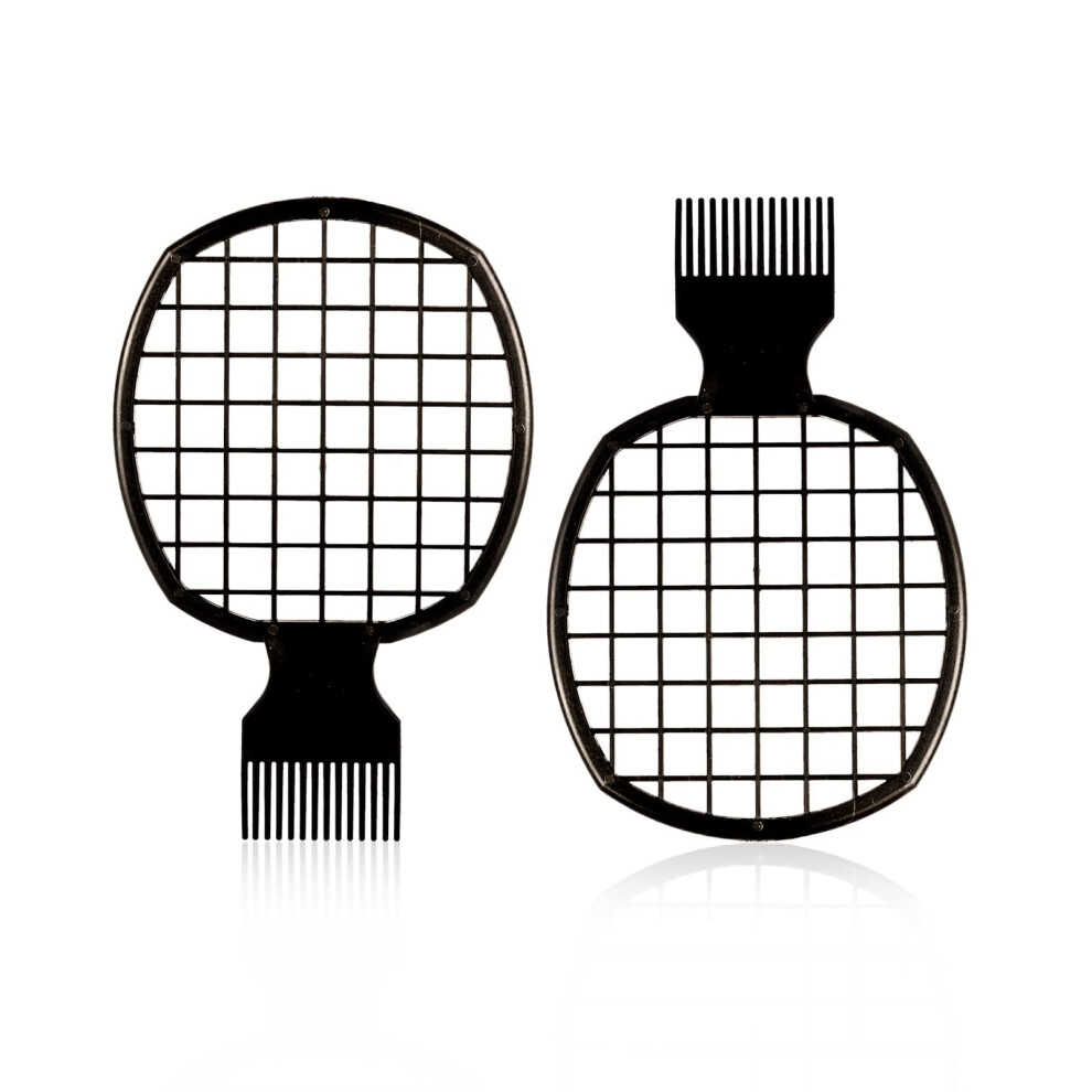 Selalu 2Pcs Twist Combs Upgraded Hair Brush For Curls - Better Than Sponge For Men And Women (Black)