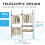 House of Home Adjustable Double Telescopic Clothes Rail Organiser Baskets Racks 3