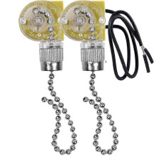 Ceiling Fan Light Switch Ear ZE-109 Two-Wire Light Switch with Pull Cords for Ceiling Light Fans La