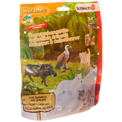Schleich Schleich Wild Life, 3-τεμαχίου παιχνίδι έκπληξη για παιδιά με άγρια ζώα