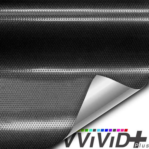 VViViD+ Car Wrap Vinile Opaco Nero Piccolo Pattern (1ft x 5ft) 2
