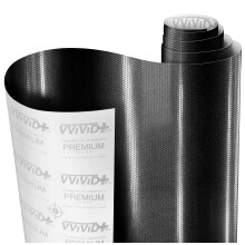 VViViD+ hexagonmönstrad matt svart bilwrap-vinyl med litet mönster (0,30 m x 1,52 m) - Självläkande, Luftutsläpp, Låg klistrighet, Hållbar