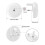 (Red) Smart Night Sensor Round Plug in Wall Night Lamp 6