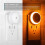(Red) Smart Night Sensor Round Plug in Wall Night Lamp 7