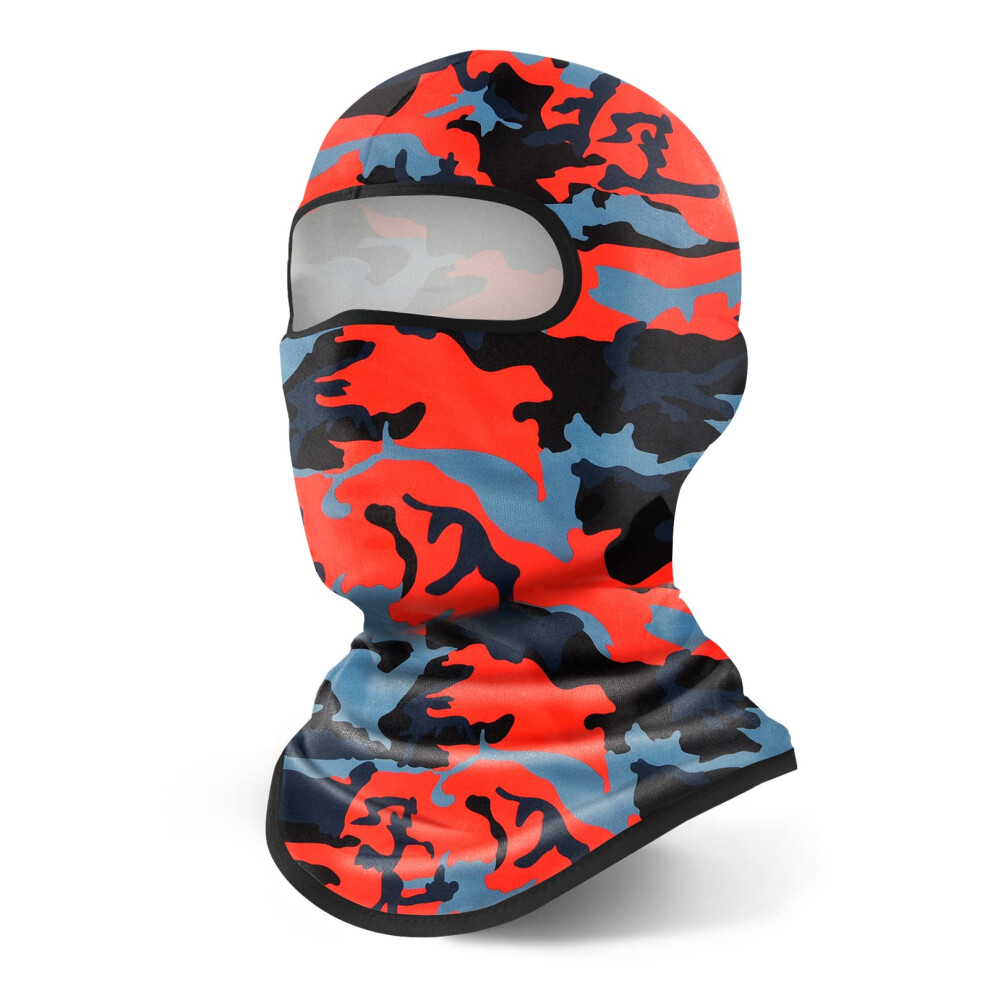Yeslife Camouflage Ski Mask Balaclava Face Mask For Men And Women Red 6941197807840