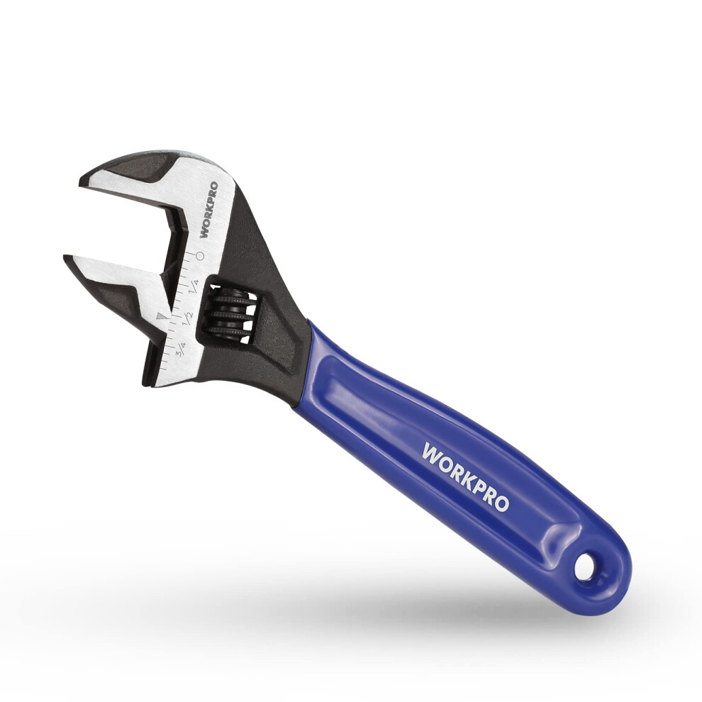 Workpro 6-Inch Adjustable Wrench Cr-V Steel Wrench With Cushion Grip 820909684671