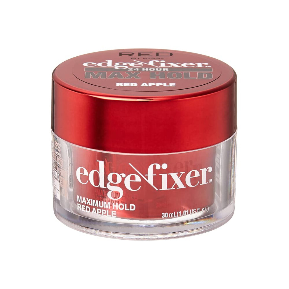 Red Von Kiss Red By Kiss Edge Fixer 24 Hour Maximum Hold Edge Wax No Flaking Biotin B7 Infused Hair Gel 1.01 Fl.oz