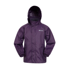 Mountain Warehouse Kids Waterproof Pakka Jacket - Adjustable Hood Dark Purple 9-10 Years