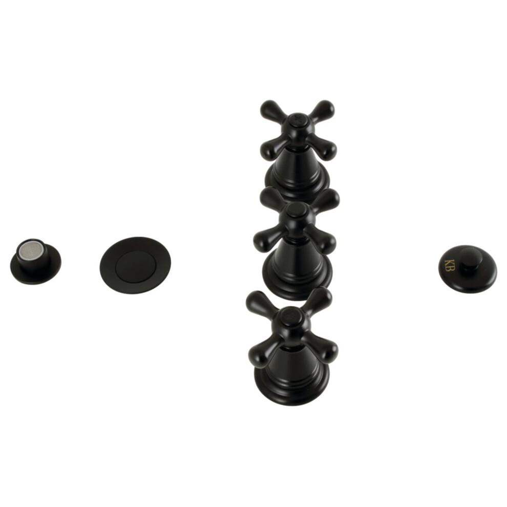 Kingston Brass Kb320ax Victorian Three-Handle Bidet Faucet Matte Black 196507006420