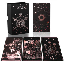 ACELION Eredeti Tarot Krtya Szett tmutatval 78 Tarot Krtya Arany flival a Felszni Jsls Jtk Tarot kezdoknek