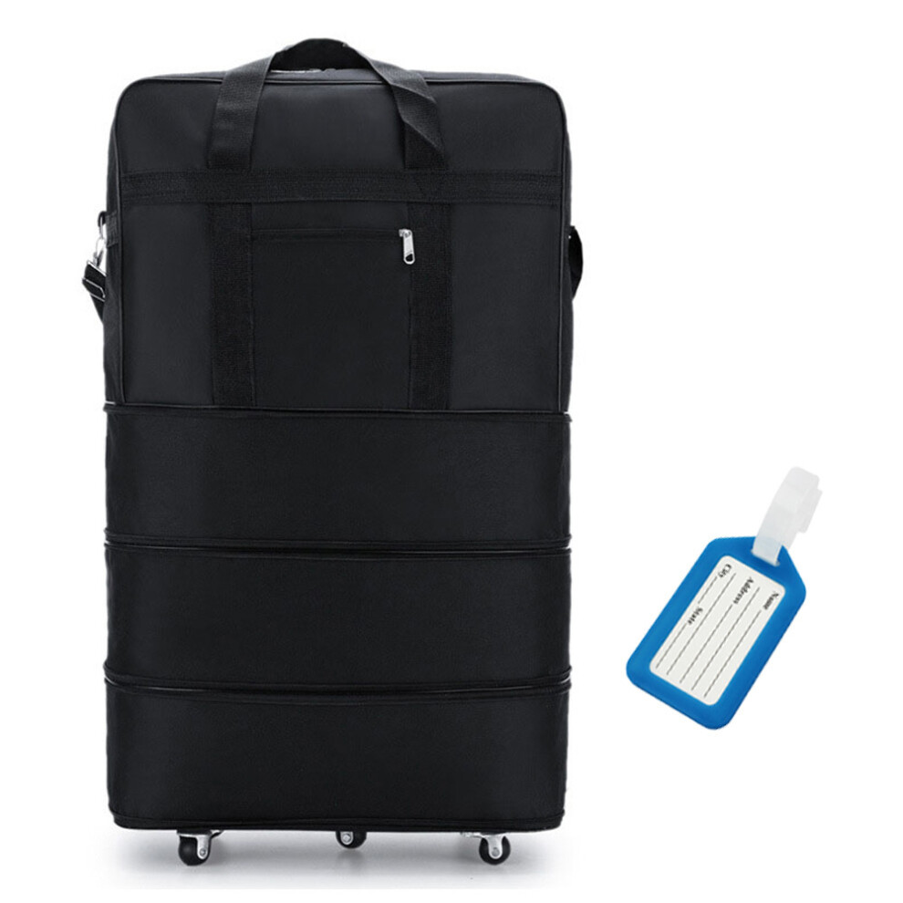 (Black) 42" 6 Wheel Extra Large Lightweight Luggage Trolley Suitcase Travel Bag h V6F9-image-OPC-PG956SW-NEW