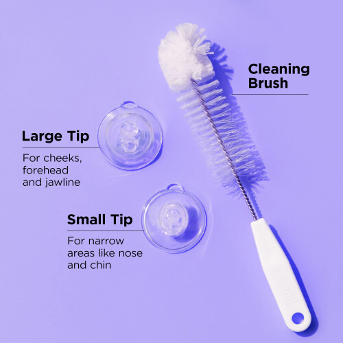 BeautyBio GLOfacial Tips Replacement Kit. Large & Small Tips + Cleaning Brush 1