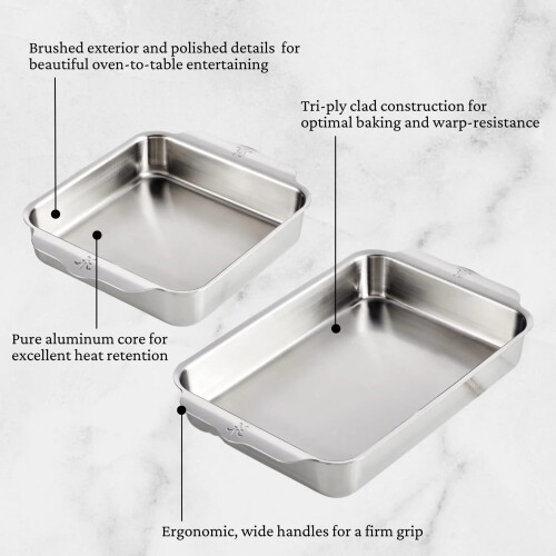 Hestan - Συλλογή OvenBond - Τετράγωνο Ταψί Ανοξείδωτο Ατσάλι, 8 Ιντσών 2