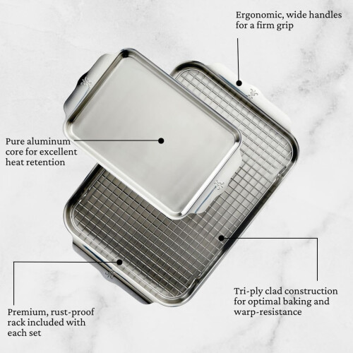 Hestan - Set di Teglie in Acciaio Inossidabile - 3 Pezzi 2
