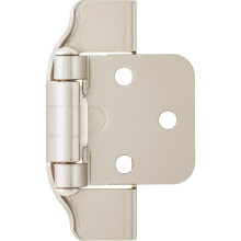 Hinge Semi-Wrap Auto-fechamento 1/2" Overlay, Níquel Fosco, 10-Pack