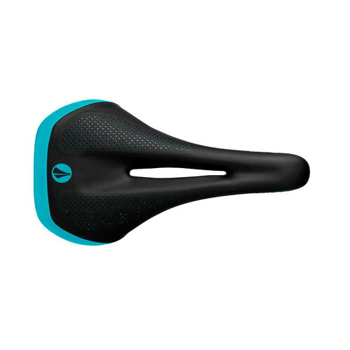 SDG Allure V2 Saddle - Lux -legeret sort/turkis