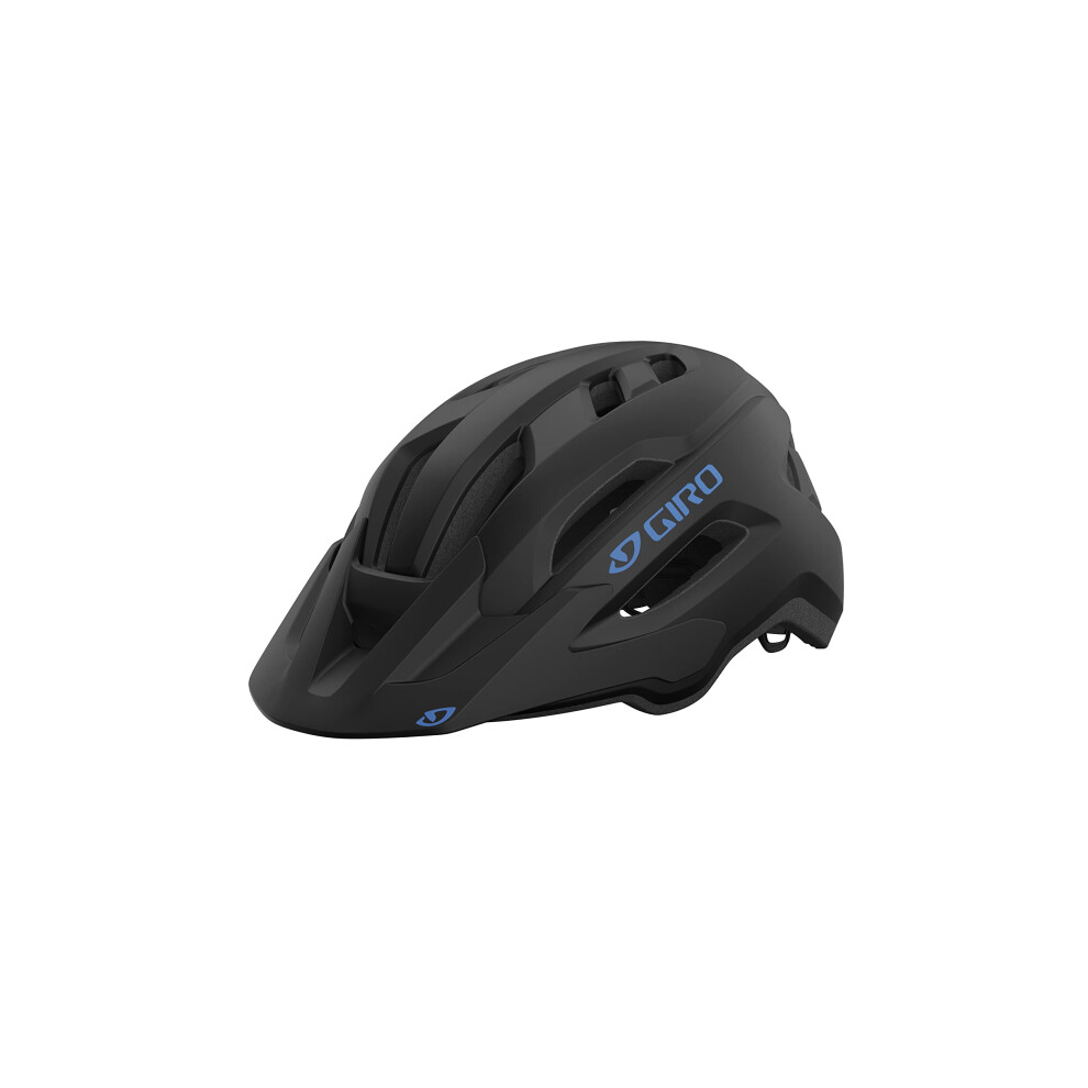 Giro Fixture II MIPS Mountain Bike Helmet for Men  Women  Kids  and Adults - Matte Black/Blue Logo  Universal Youth 50-57cm